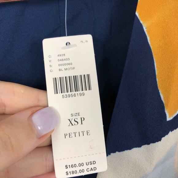 Anthropologie Hutch Blaise Wrap Dress Geometric Sz. XSP NEW - Picture 11 of 11